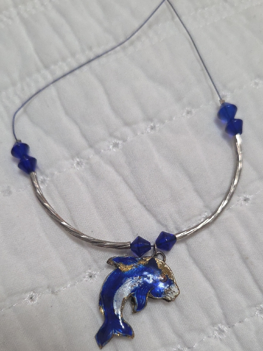 Blue Dolphin Pendant Necklace - Women Jewelry